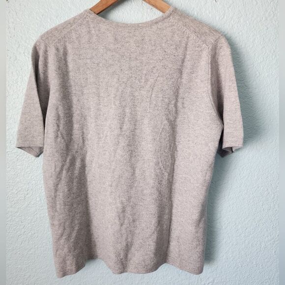 Lands' End Cashmere Gray Crew Neck Sweater Soft Knit Classic - Picture 4 of 8